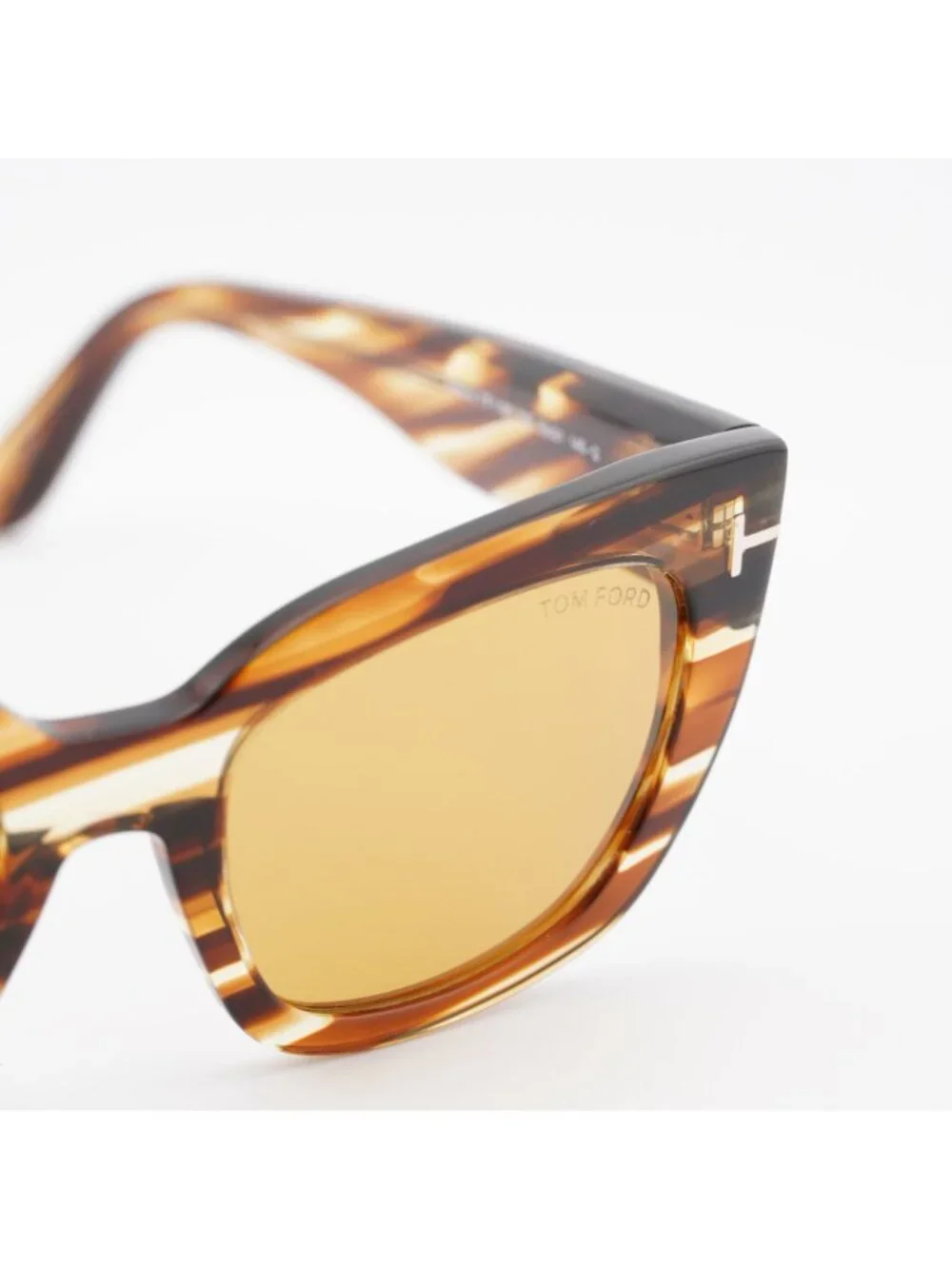 Tom Ford Athena FT1190 53E Sunglasses Havana Cat Eye Frame, Brown Lenses